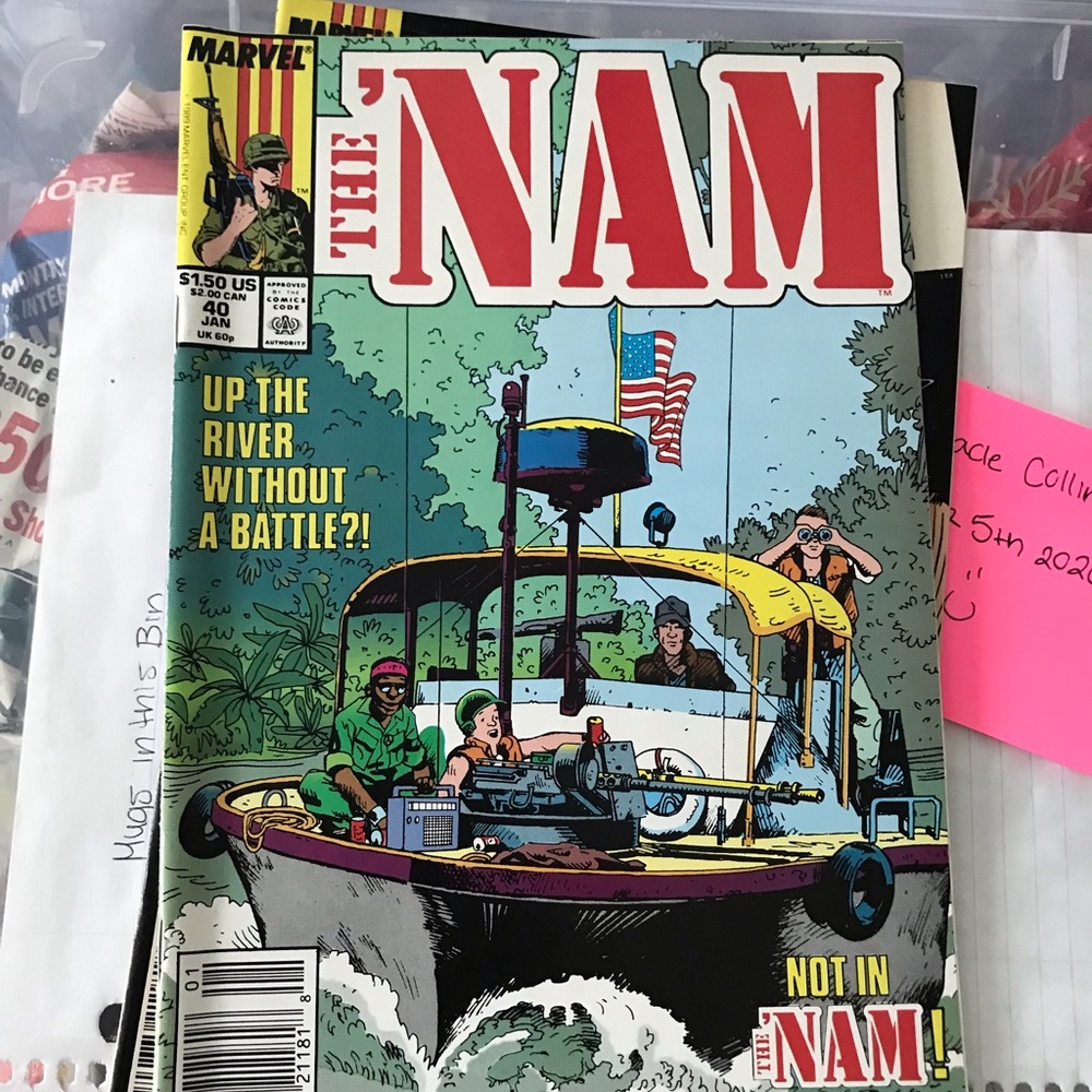 Marvel THE 'NAM Comic Book Issue #40 - Green, Yellow, Red Cover